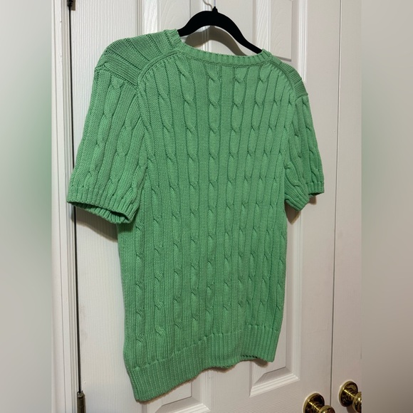 Polo Ralph Lauren Cable Knit Short Sleeve Sweater - Picture 8 of 8